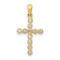 Load image into Gallery viewer, 14k Polished 1/10ct. Diamond Cross Pendant
