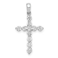 Load image into Gallery viewer, 14k White Gold 1/2ct. Diamond Cross Pendant
