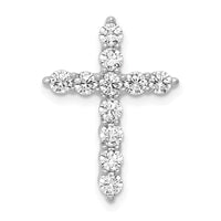 Load image into Gallery viewer, 14k White Gold 3/4ct. Diamond Cross Chain Slide
