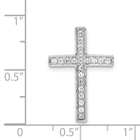 Load image into Gallery viewer, 14k White Gold Diamond Cross Slide Pendant
