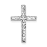Load image into Gallery viewer, 14k White Gold Diamond Cross Slide Pendant
