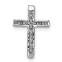 Load image into Gallery viewer, 14k White Gold 1/6ct. Diamond Latin Cross Chain Slide
