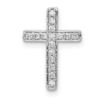 Load image into Gallery viewer, 14k White Gold 1/6ct. Diamond Latin Cross Chain Slide
