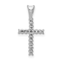 Load image into Gallery viewer, 14k White Gold 1/6ct. Diamond Latin Cross Pendant
