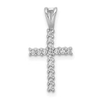 Load image into Gallery viewer, 14k White Gold 1/6ct. Diamond Latin Cross Pendant

