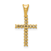 Load image into Gallery viewer, 14k 1/6ct. Diamond Latin Cross Pendant
