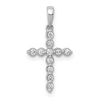 Load image into Gallery viewer, 14k White Gold 1/10ct. Diamond Cross Pendant
