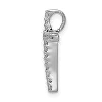 Load image into Gallery viewer, 14k White Gold 1/5ct. Diamond Latin Cross Chain Slide
