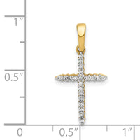 Load image into Gallery viewer, 14k 1/6ct. Diamond Cross Pendant
