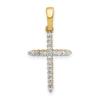 Load image into Gallery viewer, 14k 1/6ct. Diamond Cross Pendant
