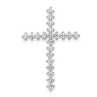 Load image into Gallery viewer, 14k White Gold 3/8ct. Diamond Cross Chain Slide
