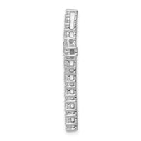 Load image into Gallery viewer, 14k White Gold 3/4ct. Diamond Latin Cross Chain Slide

