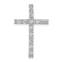 Load image into Gallery viewer, 14k White Gold 3/4ct. Diamond Latin Cross Chain Slide

