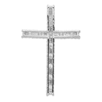 Load image into Gallery viewer, 14k White Gold Diamond Latin Cross Pendant
