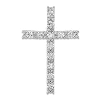 Load image into Gallery viewer, 14k White Gold Diamond Latin Cross Pendant
