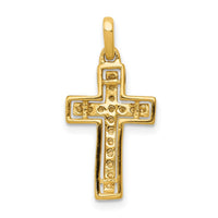 Load image into Gallery viewer, 14k and Rhodium 1/8ct. Diamond Cross Pendant

