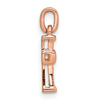 Load image into Gallery viewer, 14K Rose Gold Small 1/20ct. Diamond Latin Cross Pendant
