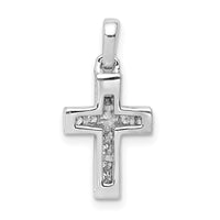 Load image into Gallery viewer, 14k White Gold 1/6ct. Diamond Latin Cross Pendant
