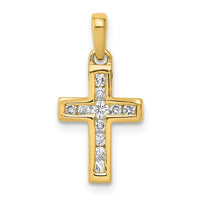 Load image into Gallery viewer, 14k 1/6ct. Diamond Latin Cross Pendant
