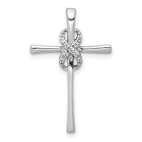 Load image into Gallery viewer, 14k White Gold .03ct. Diamond Infinity Cross Chain Slide
