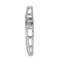 Load image into Gallery viewer, 14k White Gold 1/15ct. Vibrant Moving Diamond Cross Chain Slide
