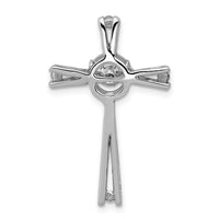 Load image into Gallery viewer, 14k White Gold 1/15ct. Vibrant Moving Diamond Cross Chain Slide
