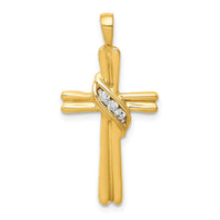 Load image into Gallery viewer, 14k AA Diamond Cross Pendant
