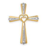 Load image into Gallery viewer, 14k w/Rhodium Diamond Cross Pendant
