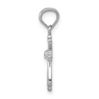 Load image into Gallery viewer, 14K White Gold Diamond Accented Cross Pendant
