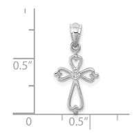 Load image into Gallery viewer, 14K White Gold Diamond Accented Cross Pendant
