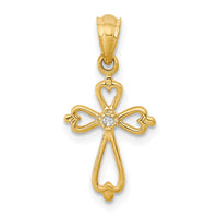 Load image into Gallery viewer, 14k Diamond Accented Cross Pendant
