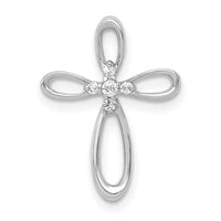 Load image into Gallery viewer, 14k White Gold 1/20ct. Diamond Cross Chain Slide
