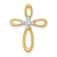 Load image into Gallery viewer, 14k Diamond Cross Slide Pendant

