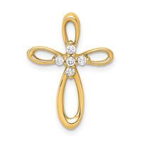 Load image into Gallery viewer, 14k 1/10ct. Diamond Cross Chain Slide

