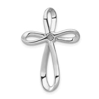 Load image into Gallery viewer, 14k White Gold 1/6ct. Diamond Cross Chain Slide
