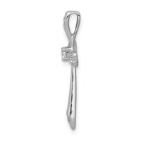 Load image into Gallery viewer, 14k White Gold 1/10ct. Diamond Cross Chain Slide
