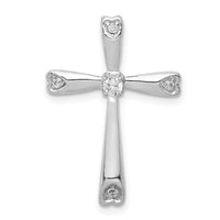 Load image into Gallery viewer, 14k White Gold 1/10ct. Diamond Cross Chain Slide
