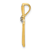 Load image into Gallery viewer, 14k 1/20ct. w/Rhodium Diamond Cross Chain Slide
