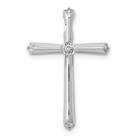 Load image into Gallery viewer, 14k White Gold 1/5ct. Diamond Cross Chain Slide
