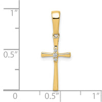 Load image into Gallery viewer, 14K .02ct. Diamond Cross Pendant
