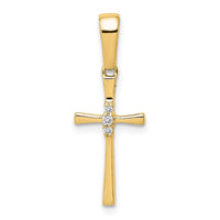 Load image into Gallery viewer, 14K .02ct. Diamond Cross Pendant
