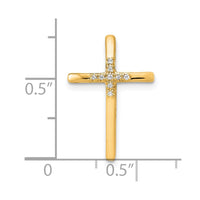 Load image into Gallery viewer, 14k .03ct. Diamond Cross Chain Slide
