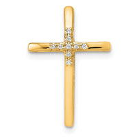 Load image into Gallery viewer, 14k .03ct. Diamond Cross Chain Slide
