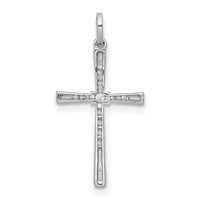 Load image into Gallery viewer, 14k White Gold 1/10ct. Diamond Cross Pendant
