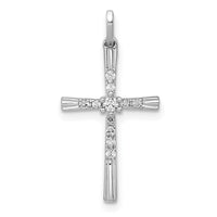 Load image into Gallery viewer, 14k White Gold 1/10ct. Diamond Cross Pendant
