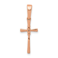 Load image into Gallery viewer, 14k Rose Gold .03ct. Diamond Cross Pendant
