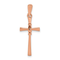 Load image into Gallery viewer, 14k Rose Gold 1/20ct. Diamond Cross Pendant

