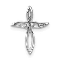 Load image into Gallery viewer, 14k White Gold AA Diamond Cross Pendant
