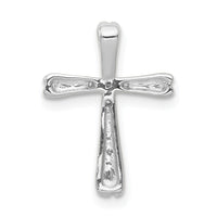 Load image into Gallery viewer, 14k White Gold 1/20ct. 5-Stone Diamond Cross Chain Slide
