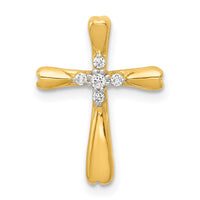 Load image into Gallery viewer, 14k Diamond Cross Slide Pendant
